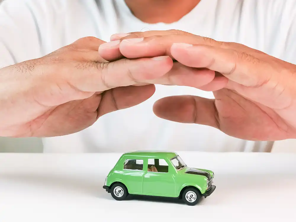 Protecting car insurance concept